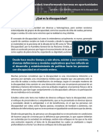 ¿Qué Es La Discapacidad - PDF