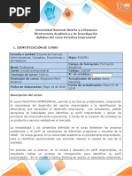 Syllabus Del Curso Iniciativa Empresarial