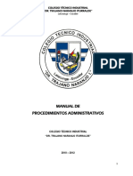 Manual de Procedimientos Administrativo Ctni PDF