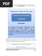 Economía I - Competencia Monopolística y Oligopolio PDF