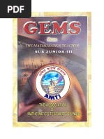 AMTI GEMS Sub Junior Level 3 (Middle School Classes) From The Mathematics Teacher NSEJS RMO INMO IMO Olympiad Foundation PDF