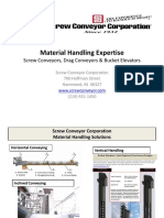 Material Handling Expertise: Screw Conveyors, Drag Conveyors & Bucket Elevators