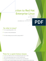 Introduction To Red Hat Enterprise Linux: Deepesh Sinnya M.E Computer NCIT Rhce, Rhcsa Cypher Technology P. LTD