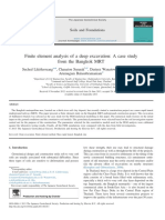 Finite Element Analysis of A Deep Excavation: A Case Study From The Bangkok MRT