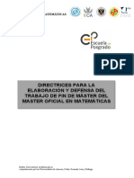 Evaluación y Defensa TFM Matemáticas PDF