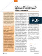 Influence of Plasticizers On The Properties of Natural Rubber Based Compounds