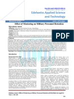 Edelweiss Applied Science and Technology: Effect of Mentoring On Military Personnel Retention