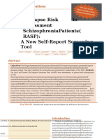 Fo R Relapse Risk Assessment Schizophreniapatients (Rasp) : A New Self-Report Screening Tool