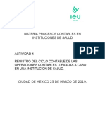 Registro Contable de Las Operaciones Contables Llevadas A Cabo en Una Institucion de Salud