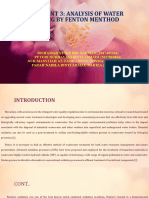Experiment 3: Analysis of Water Sampling by Fenton Menthod