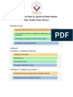 Programa de Taller de Apraxia Del Habla Infantil PDF