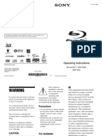 Operating Instructions: Blu-Ray Disc™ / DVD Player BDP-S470