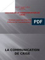 La Communication de Crise