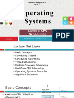 Lecture 3 CPU Scheduling