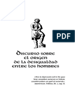 Discurso Sobre El Origen de La Desigualdad - Jean-Jacques Rousseau