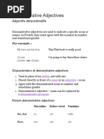 Demonstrative Adjectives