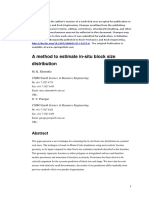 A Method To Estimate In-Situ Block Size Distribution: M. K. Elmouttie