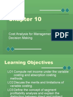 Cost Analysis For Management Decision Making