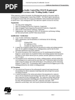 Welding Quality Control Plan (WQCP) Requirements in Accordance With "Welding Quality Control"