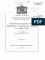 Theoretical Calculations of The Distribution of Aerodynamic Loading On A Delta Wing