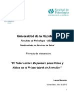 Taller Lúdico Expresivo en El Primer Nivel de Atención en Salud