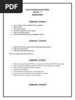 Question Bank: Data Warehousing and Data Mining Semester: VII