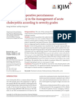 Efficacy of Preoperative Percutaneous Cholecystostomy in The Management of Acute Cholecystitis According To Severity Grades