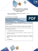 Guía de Actividades y Rúbrica de Evaluación - Tarea 1 - Actividad de Presaberes