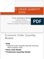 Economic Order Quantity EOQ MODEL