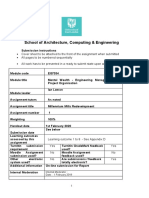 School of Architecture, Computing & Engineering: Internal Moderator: Date: 1 February 2019