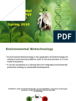 Environmental Biotechnology (BBT427) Spring 2020: Prepared by Dr. Ishrat Jabeen