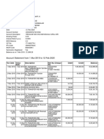 Account Statement From 1 Mar 2019 To 12 Feb 2020: TXN Date Value Date Description Ref No./Cheque No. Debit Credit Balance