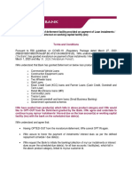 COVID-19 - Withdrawal of Deferment Facility Provided On Payment of Loan Instalments / Interest On Working Capital Facility (Ies)