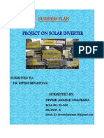 Project On Solar Inverter: Business Plan