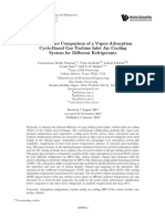 Performance Comparison of A Vapor-Adsorption Cycle-Based Gas Turbine Inlet Air Cooling System For Di®erent Refrigerants