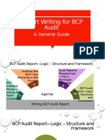 Report Writing For BCP Audit: A General Guide