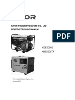 KDE5000E KDE5000TA: Kipor Power Products Co., LTD Generator Shop Manual