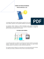 Formas de Producir Energía