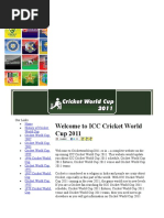 Welcome To ICC Cricket World Cup 2011