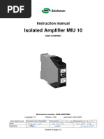 Isolated Amplifier MIU 10: Instruction Manual