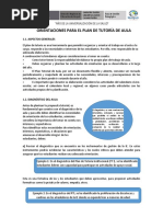 Plan de Tutoria de Aula para Las Ii - Ee. 2020