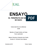 Ensayo El Terapeuta No Nace, Se Hace