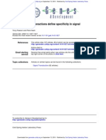 Transduction Protein Interactions Define Specificity in Signal Protein