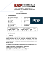 Gestión de Servicios