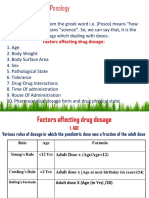 Posology: Factors Affecting Drug Dosage