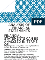 Analysis of Financial Statements