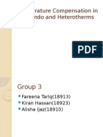 Temperature Compensation in Ecto, Endo and Heterotherms