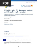 EU Solar PV Business Models