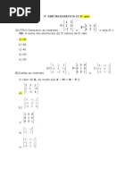 Atividade de Matemática