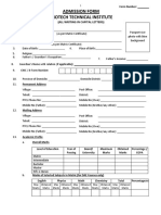 Admission Form DAE (Diploma) and Short Courses